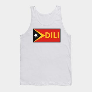 Dili City in East Timor Flag Tank Top